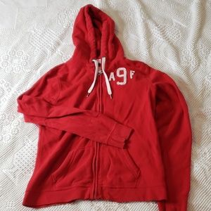Abercrombie&Fitch red sweatshirt.